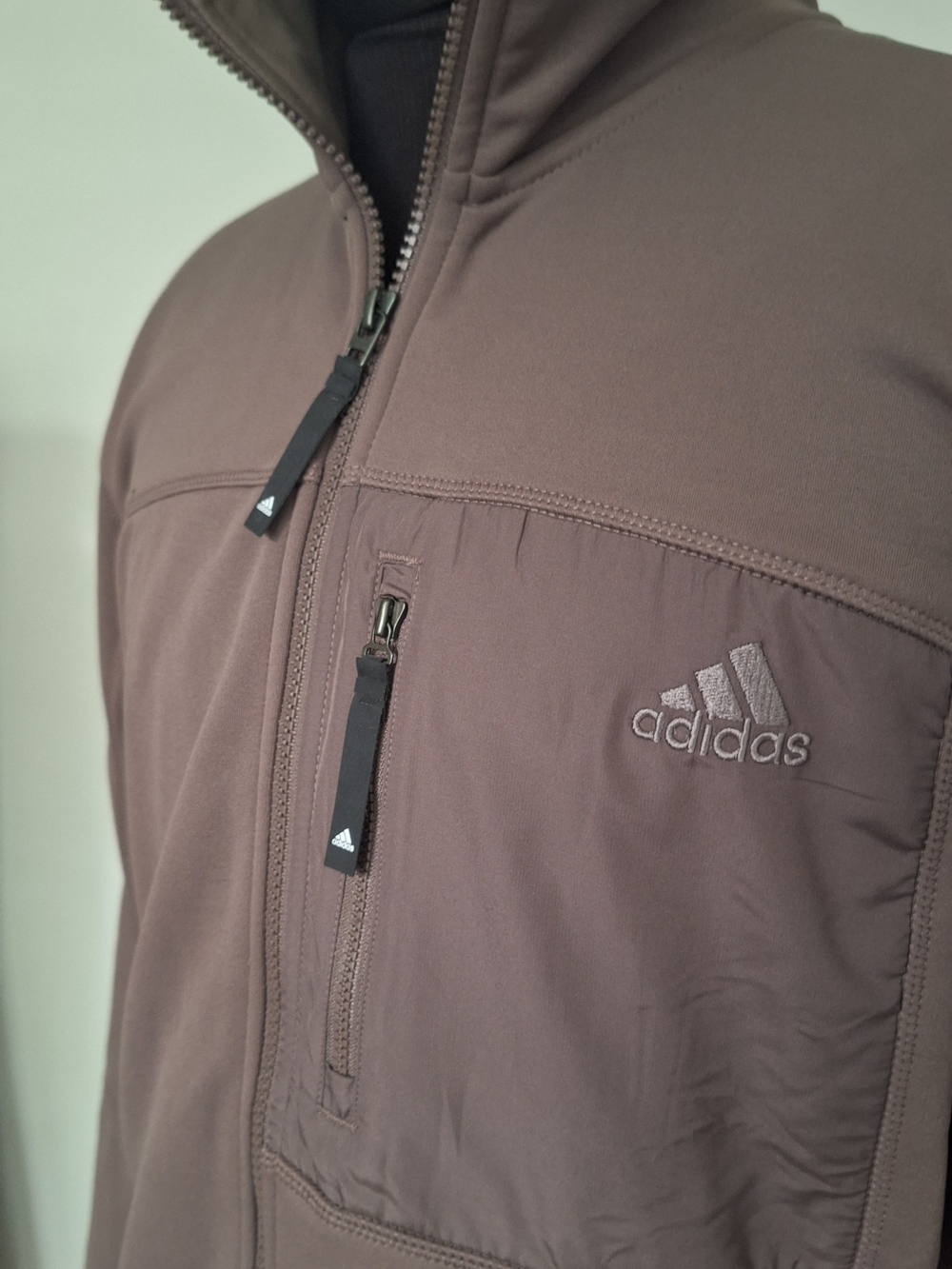 NWT - Adidas Men’s Brown Full-Zip Jacket, size Medium